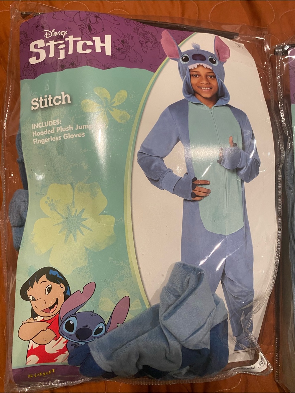 Spirit Disney Stitch Kids Plush One-Piece - Blue and Mint Halloween